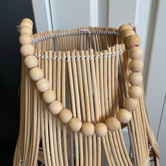 Woven Ratan Lantern with Intricate Diamond Pattern - Picture 3 of 9